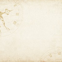 Vintage clock face background, old paper texture