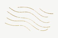 Gold wavy lines clipart psd