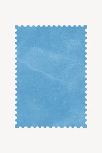 Blue postage stamp paper, rectangle shape