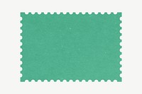 Green postage stamp paper collage element psd