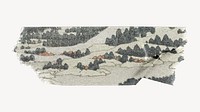 Hokusai&rsquo;s Lake Ashi in Hakone washi tape, remixed by rawpixel