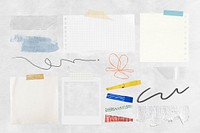 Minimal note paper set psd