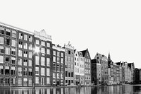 Amsterdam architecture border psd