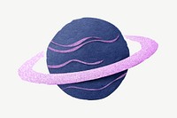 Purple Saturn, cute galaxy graphic psd