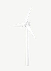 3D wind turbine collage element psd