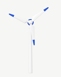 3D wind turbine, collage element psd