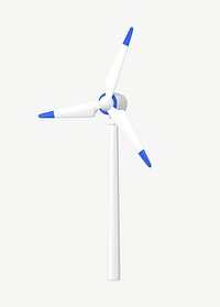 3D wind turbine, collage element psd