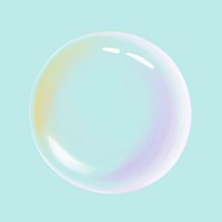 Aesthetic soap bubble illustration, collage element psd