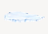 Melting ice sheet illustration, white background