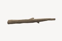 Wooden branch illustration, white background