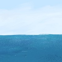 Blue sea background, aesthetic paint design