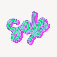 Green sale word psd