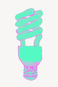 Light bulb, green & pink psd