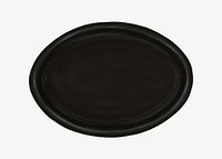 Black plate, kitchenware illustration