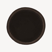 Black coaster, kitchenware illustration