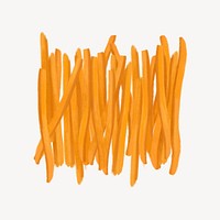 French fries, food illustration