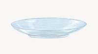 Glass saucer, kitchenware illustration