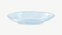 Glass saucer collage element psd