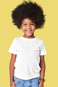 Boy's t-shirt psd mockup in studio