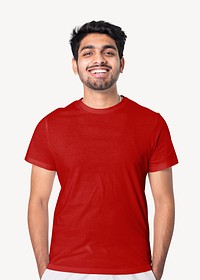 Men's red t-shirt with design space