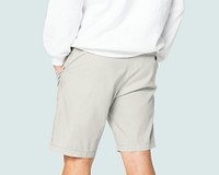 Beige shorts psd mockup men&rsquo;s apparel
