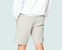 Beige shorts psd mockup men’s apparel