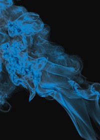 Blue smoke collage element psd