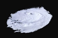 Hurricane satellite aerial view image
