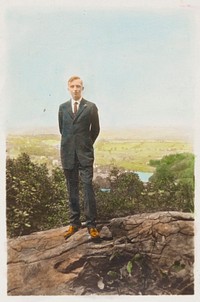  Man in Suit at Scenic Overlook