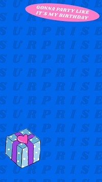 Surprise party, blue mobile wallpaper background