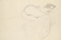 Huddled nude by Gustav Klimt