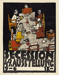 Poster for the 49th Secession exhibition by Egon Schiele