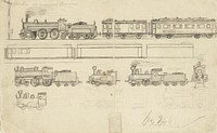 Railways (child's drawing) by Egon Schiele