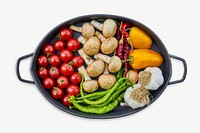 Vegetable tray collage element psd
