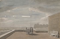 The Meteor of August 18, 1783, as seen from the East Angle of the North Terrace, Windsor Castle by Paul Sandby