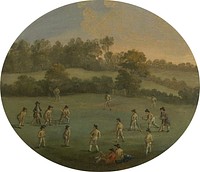 A Game of Cricket (The Royal Academy Club in Marylebone Fields, now Regent's Park)