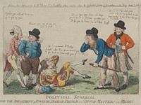 Political Sparring, for the Amusement of English Spanish French and Dutch Masters and Misses (from: Caricature, vol. 4)