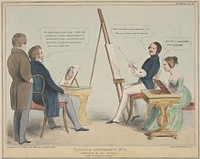 Vacation Amusements. No. 4 Cultivating the Fine Arts.--- Etching, & c. or HB's Ascendancy in danger! (from: Caricature, vol. 6)