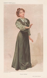 Vanity Fair: Ladies; 'Women's Suffrage', Miss Christabel Pankhurst