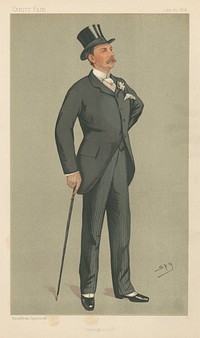 Politicians - Vanity Fair. 'Denbighshire'. Col. William Cornwallis West. 16 July 1892