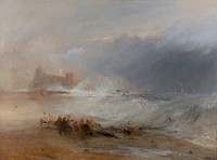 Wreckers -- Coast of Northumberland, with a Steam-Boat  Assisting a Ship off Shore