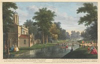 A View of the Back Part of the Cassina, & Part  of the Serpentine River, terminated by the Cascade in the Garden of the Earl of Burlington, at Chiswick