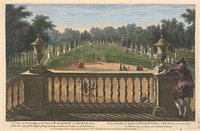 A View of the Garden of the Earl of Burlington, at Chiswick, taken from the Top of the Flight of Steps leading to ye Grand Gallery at ye Back Front