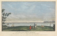 A View of the Fleet at Spithead, Taken from Stone Common near Exbury Distant upwards of 3 Leagues.  A, Spithead.  B, The Mother Bank.  C, Ashey Sea Mark.  D, Mouth of Southampton River.  E, Portsmouth Tower.  F, Gilkiker.  G, Castle of Cows