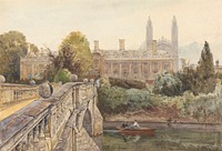 Clare College and Bridge over the Cam with King's College in the background
