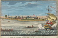 A South-West View of the City of New York in North America