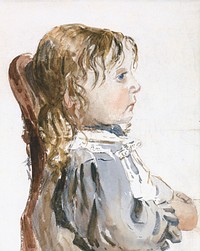 Girl in a Pinafore by David Cox