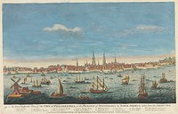 An East Perspective View of the City of Philadelphia, in the Province of Pensylvania, in North America, taken from the Jersey Shore...