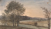 Landscape with Trees; a River in the Background