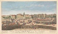 A Perspective View of Tower Hill and the Place of Execution of the Lords Kilmarnock and Balmerino on Monday 18 of August 1746.